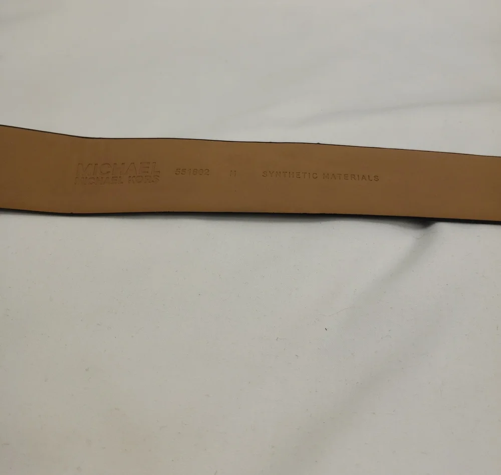 Michael Kors MK Brown Belt with Gold Hardware Women's Size Medium
